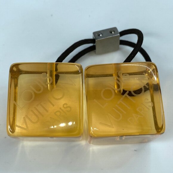 Authentic Louis Vuitton Hair Cube Light Peach/brown color DA001